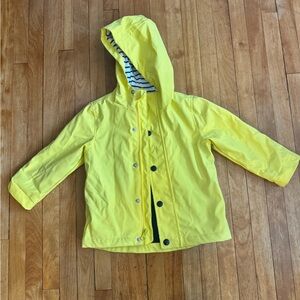 Yellow Kids Hooded RainJacket